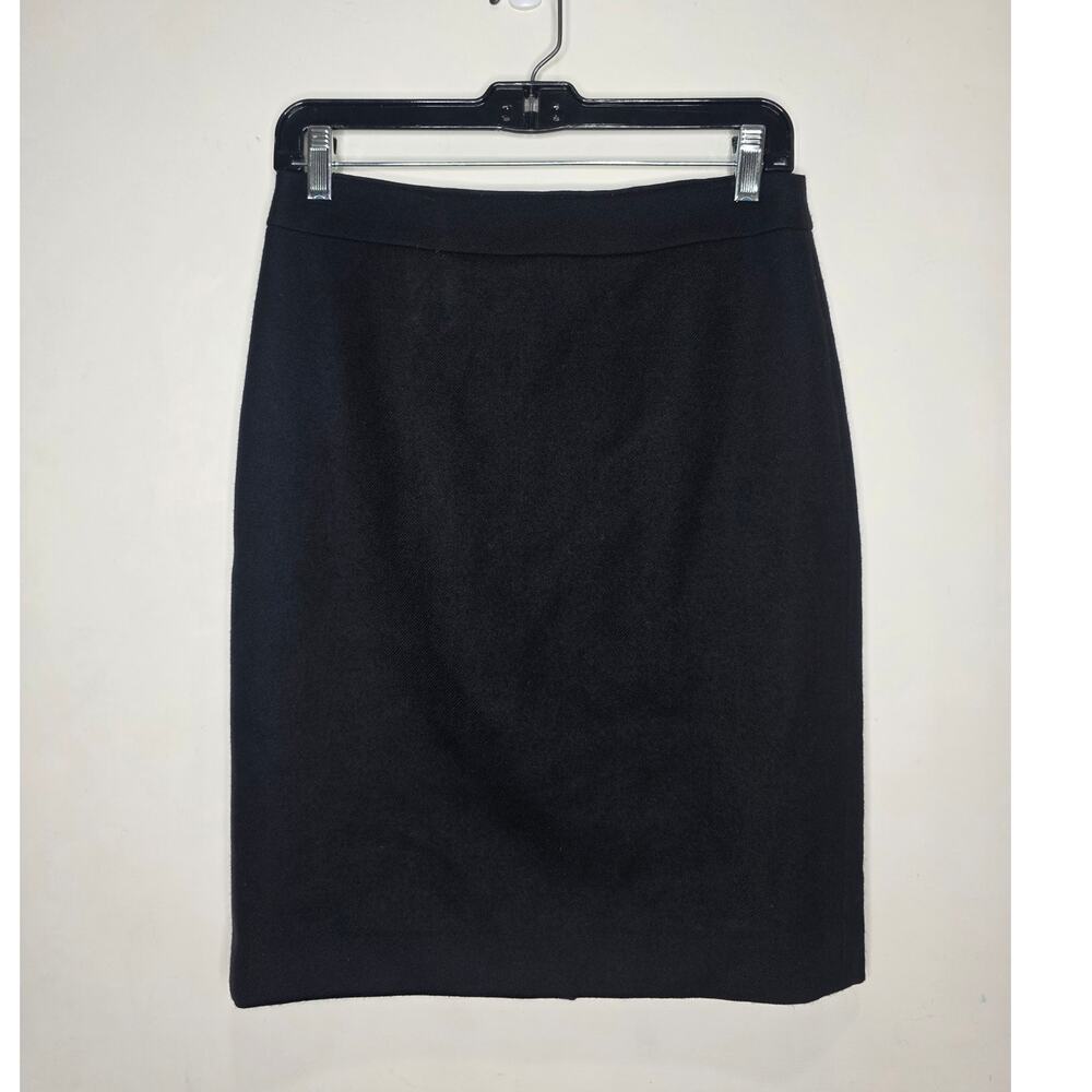 J Crew classic black wool fully lined #2 pencil skirt - 2 - career office siren